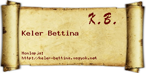 Keler Bettina névjegykártya