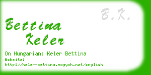 bettina keler business card